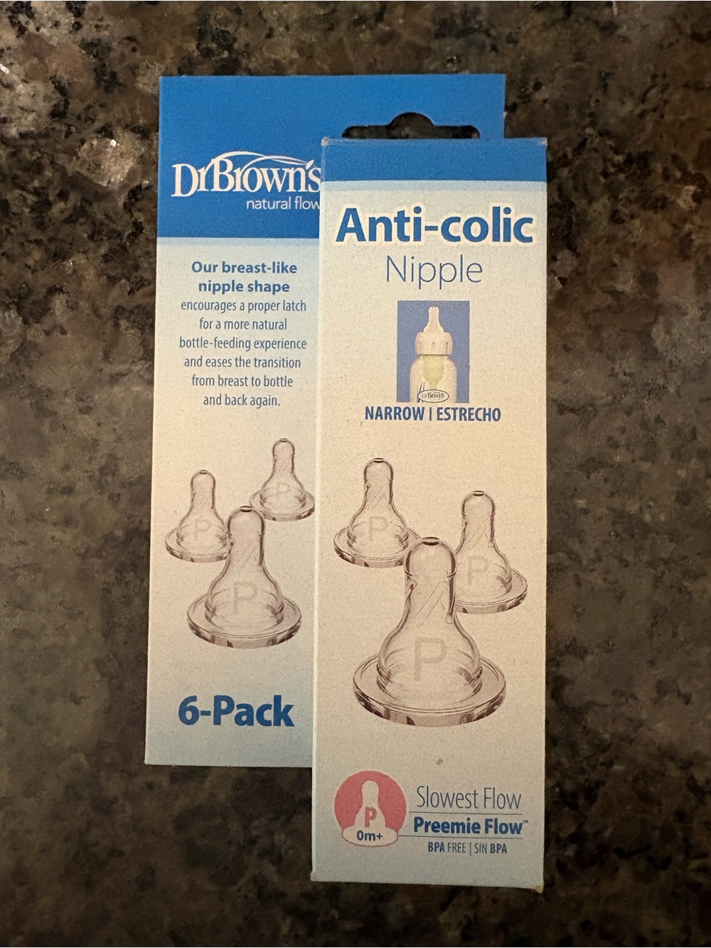 Dr. Brown's Anti-Colic Narrow Preemie Nipple - Clear, 6-Pack